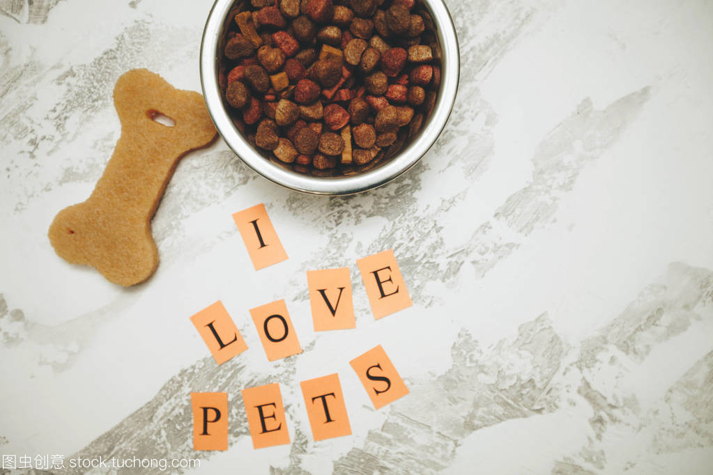 碗中的干宠物食品 科学喂养与爱的平衡